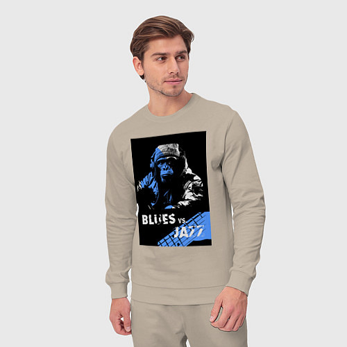 Мужской костюм Блюз против джаза / Миндальный – фото 3