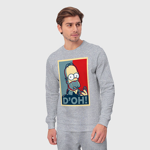 Мужской костюм Homer with donut / Меланж – фото 3