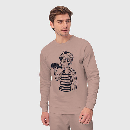 Мужской костюм Алкаш / Пыльно-розовый – фото 3