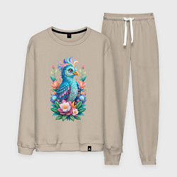 Мужской костюм Голубая птица среди цветов