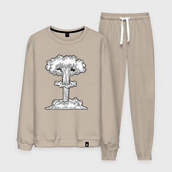 Костюм хлопковый мужской Boom, цвет: миндальный