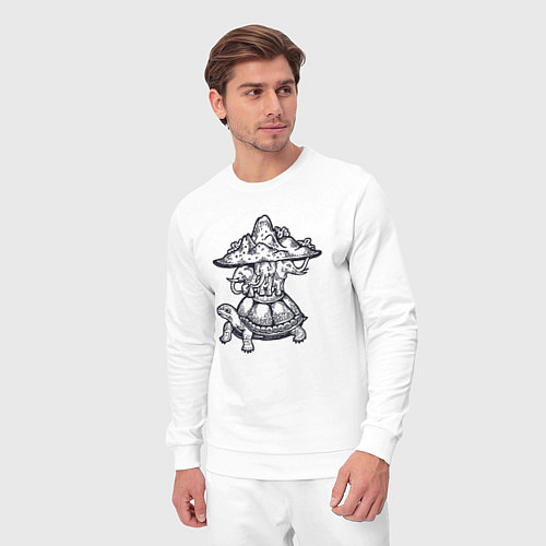 Мужской костюм Слоны и черепаха / Белый – фото 3