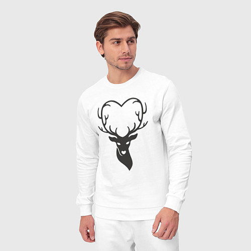 Мужской костюм Love deer / Белый – фото 3