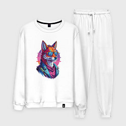 Мужской костюм Лис в кожаной куртке