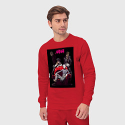 Костюм хлопковый мужской Нана Осаки группа, цвет: красный — фото 2