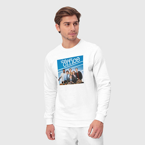 Мужской костюм The office poster / Белый – фото 3