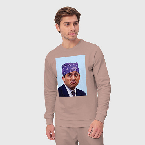 Мужской костюм Michael Scott - Prison mike the office meme / Пыльно-розовый – фото 3