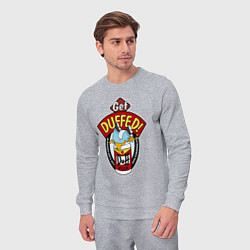 Костюм хлопковый мужской Duff beer with Homer, цвет: меланж — фото 2