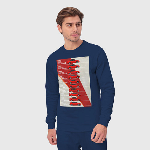 Мужской костюм Mitsubishi Lancer Evolution / Тёмно-синий – фото 3