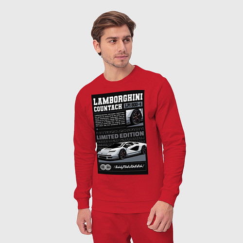 Мужской костюм Lamborghini countach / Красный – фото 3