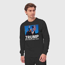 Костюм хлопковый мужской Дональд Трамп, цвет: черный — фото 2