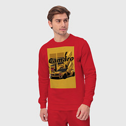 Костюм хлопковый мужской Chevrolet Camaro авто, цвет: красный — фото 2