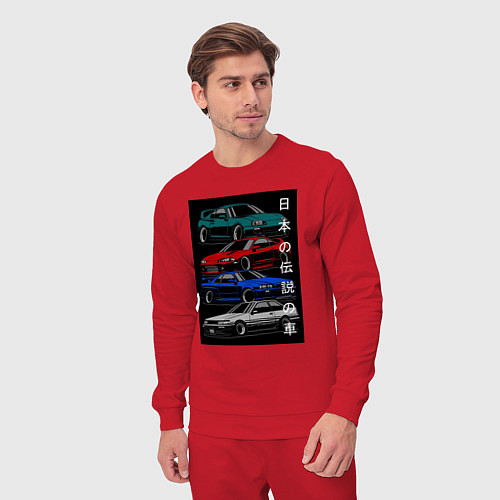 Мужской костюм JDM автомобили / Красный – фото 3