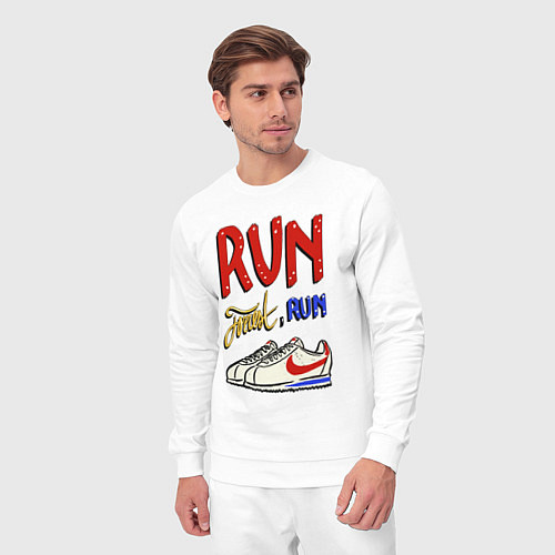 Мужской костюм Форест Гамп - беги Форрест беги / Белый – фото 3