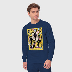 Костюм хлопковый мужской Модный Годжо - Магическая битва, цвет: тёмно-синий — фото 2