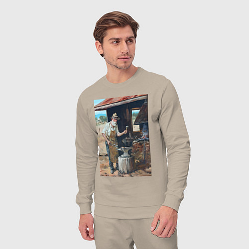 Мужской костюм Металлург / Миндальный – фото 3