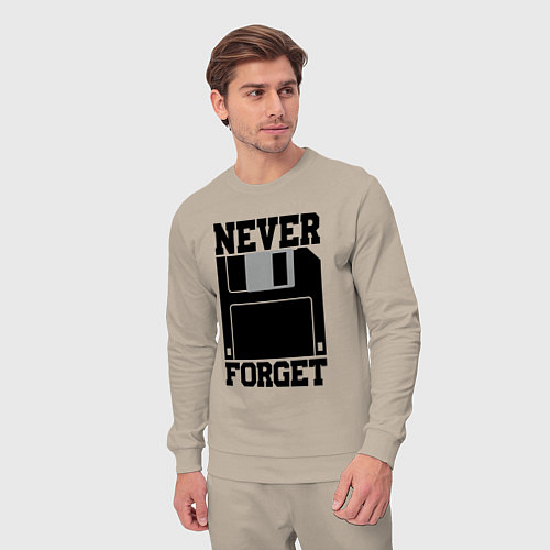 Мужской костюм Дискета - никогда не забуду - ретро диск / Миндальный – фото 3