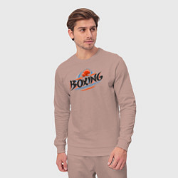 Костюм хлопковый мужской Style boxing, цвет: пыльно-розовый — фото 2