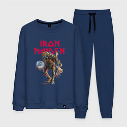 Костюм хлопковый мужской Iron Maiden rock band, цвет: тёмно-синий