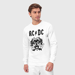 Костюм хлопковый мужской AC DC - rock dog, цвет: белый — фото 2