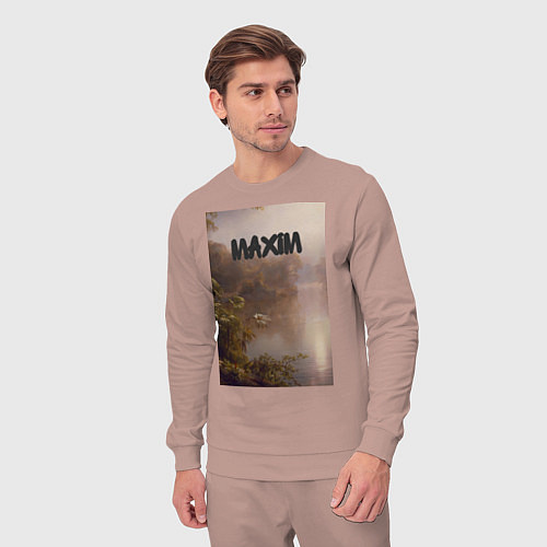 Мужской костюм Maxim тропический залив / Пыльно-розовый – фото 3