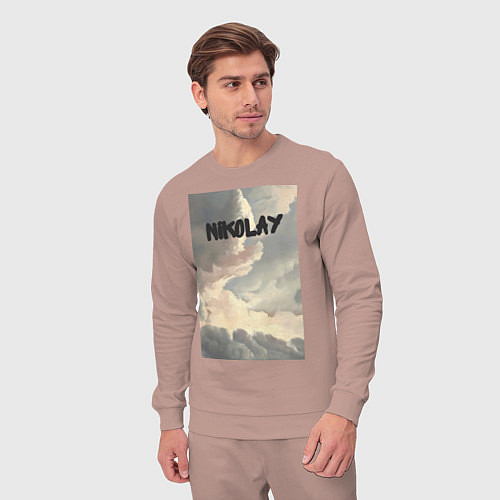 Мужской костюм Nikolay облака / Пыльно-розовый – фото 3
