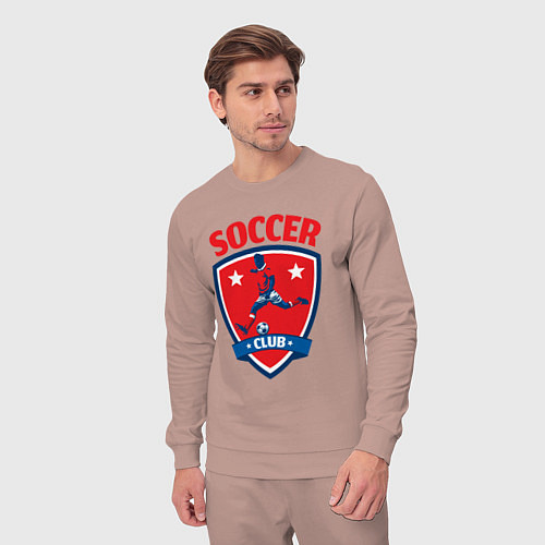 Мужской костюм Sport soccer club / Пыльно-розовый – фото 3
