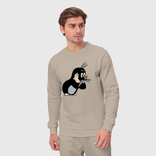 Мужской костюм Чешский крот в шоке от происходящего / Миндальный – фото 3