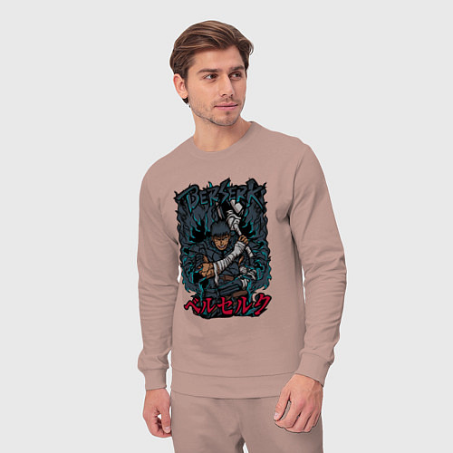 Мужской костюм Берсерк темный / Пыльно-розовый – фото 3