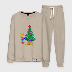 Мужской костюм Ребенок украшает елку