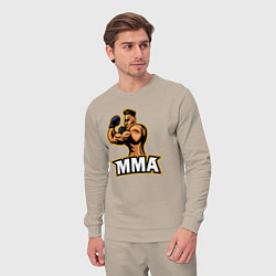 Костюм хлопковый мужской Fighter MMA, цвет: миндальный — фото 2