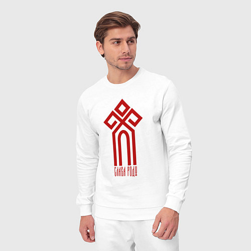 Мужской костюм Славянский чур богов - слава роду / Белый – фото 3
