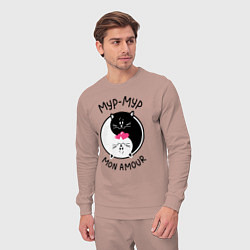 Костюм хлопковый мужской Мур-мур mon amour, цвет: пыльно-розовый — фото 2