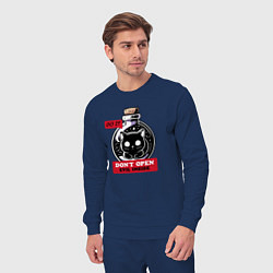 Костюм хлопковый мужской Dont open evil inside, цвет: тёмно-синий — фото 2