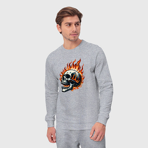 Мужской костюм Череп в огне / Меланж – фото 3