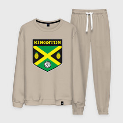 Костюм хлопковый мужской Kingston volleyball, цвет: миндальный