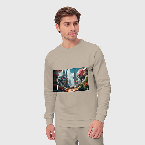 Мужской костюм Планета фантастика / Миндальный – фото 3