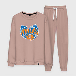 Костюм хлопковый мужской Wu-tang knicks, цвет: пыльно-розовый