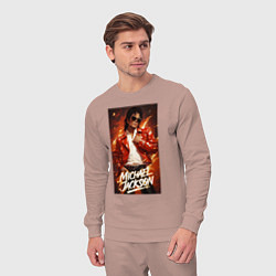 Костюм хлопковый мужской Michael Jackson in the red jacket, цвет: пыльно-розовый — фото 2