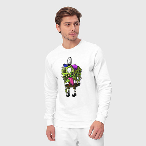 Мужской костюм Спанч Боб - зомби / Белый – фото 3