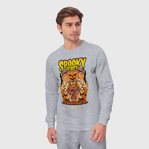 Мужской костюм Хэллоуин spooky vibes / Меланж – фото 3