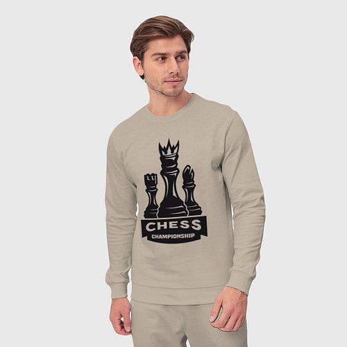 Мужской костюм Chess championship / Миндальный – фото 3