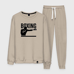 Костюм хлопковый мужской Боксер boxing, цвет: миндальный