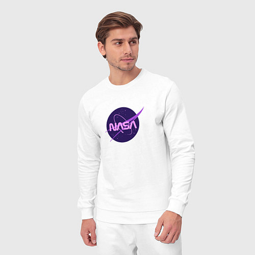 Мужской костюм NASA logo / Белый – фото 3