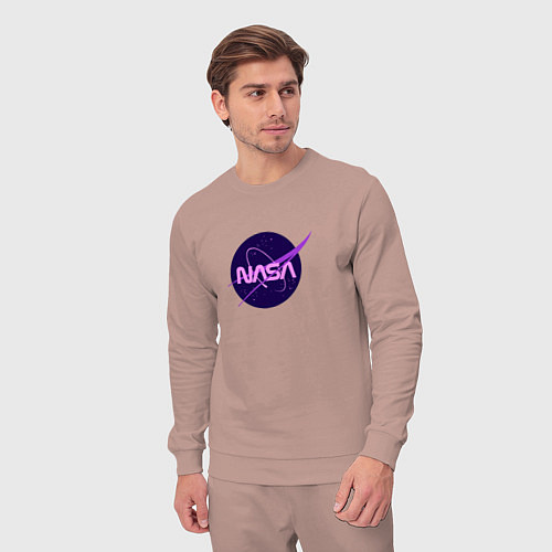Мужской костюм NASA logo / Пыльно-розовый – фото 3