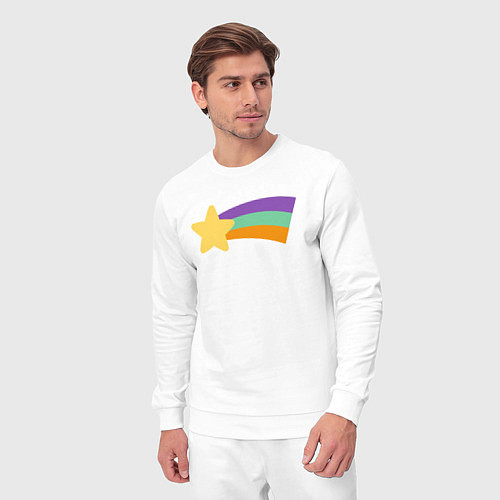 Мужской костюм Радужный свитер Мэйбл / Белый – фото 3