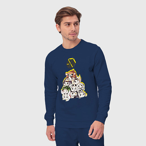 Мужской костюм Exo в виде милых зверушек / Тёмно-синий – фото 3