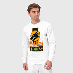 Костюм хлопковый мужской Salamanders Warhammer 40k, цвет: белый — фото 2