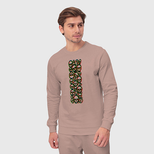 Мужской костюм Halloween skulls / Пыльно-розовый – фото 3