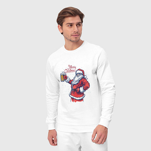 Мужской костюм Merry Christmas Santa beer / Белый – фото 3